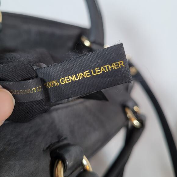 Rebecca Minkoff Womens Micro Avery Shoulder Bag Black Pebble Leather Biker Punk - Picture 7 of 13